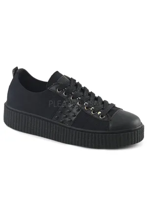 1 1/2" PF Round Toe Lace-Up Front Low Top Creeper Sneaker