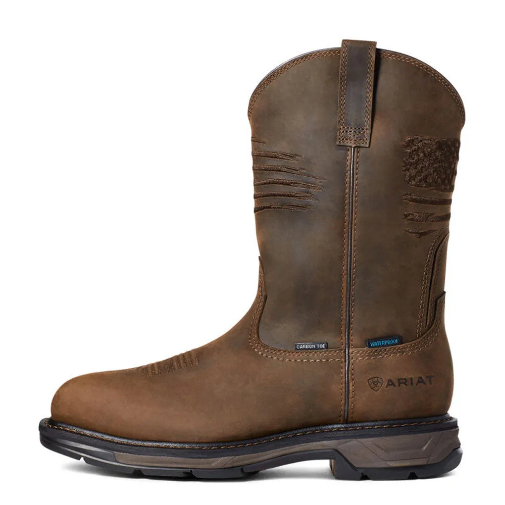 10036002 Ariat Men's Workhog XT Patriot H2O Carbon Toe Work Boot