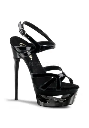 **6 1/2" Heel, 1 3/4" Cut-Out PF Strappy Ankle Strap Sandal