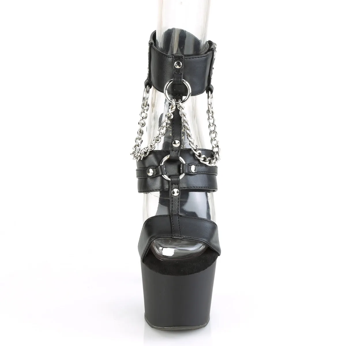 7 Inch Heel ADORE-761 Black Pu