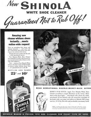 Ad Shoe Cleaner 1936 Namerican Advertisement For Shinola White Shoe Cleaner Photograph 1936 Poster Print by (24 x 36)