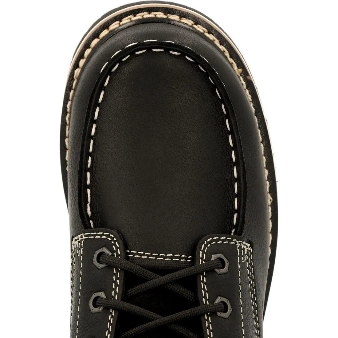 AMP LT Wedge Waterproof Moc-Toe Work Boot Black