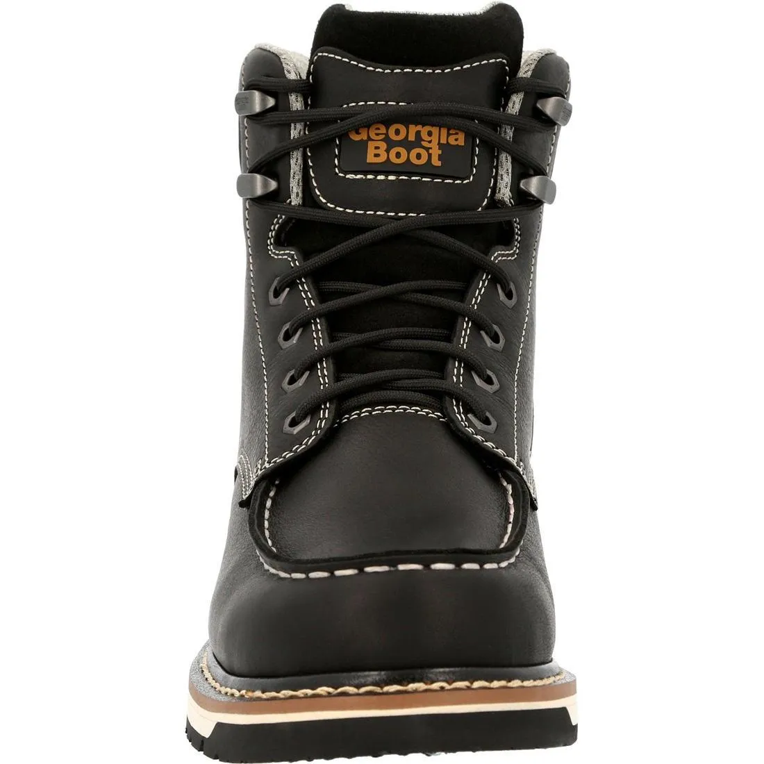 AMP LT Wedge Waterproof Moc-Toe Work Boot Black