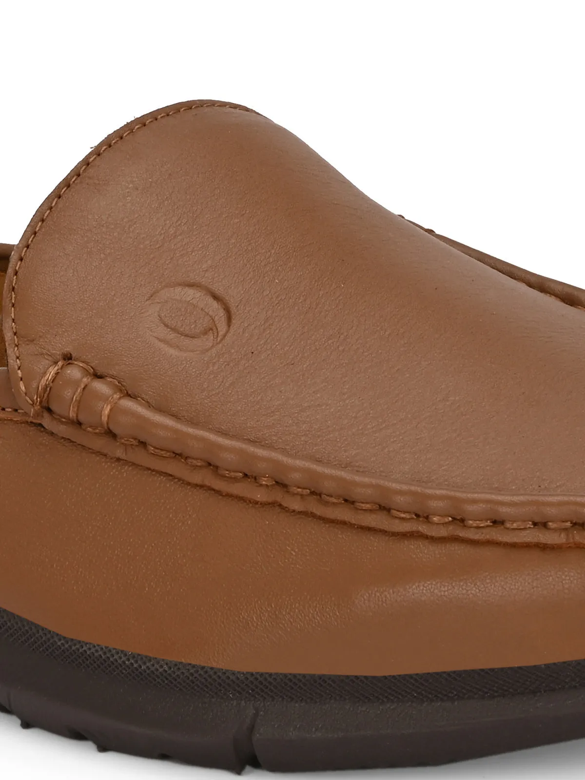 Anti Gravity Tan Leather Slip-On Mules