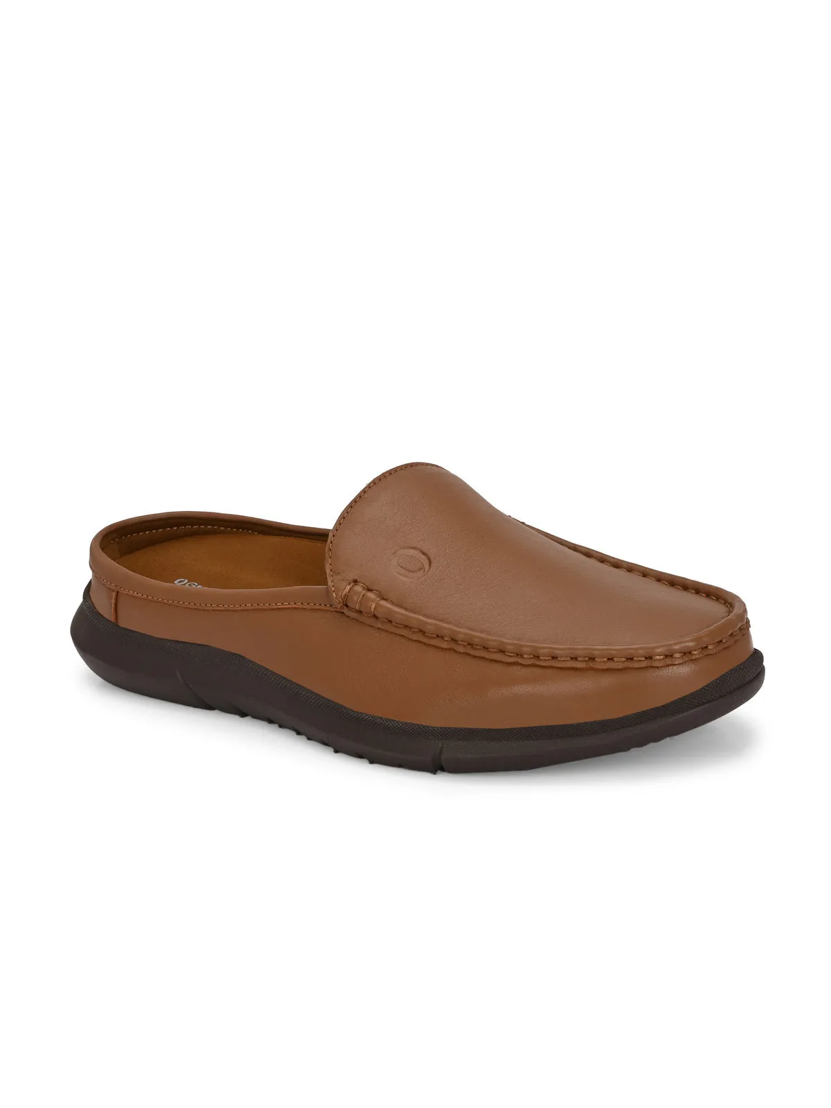 Anti Gravity Tan Leather Slip-On Mules