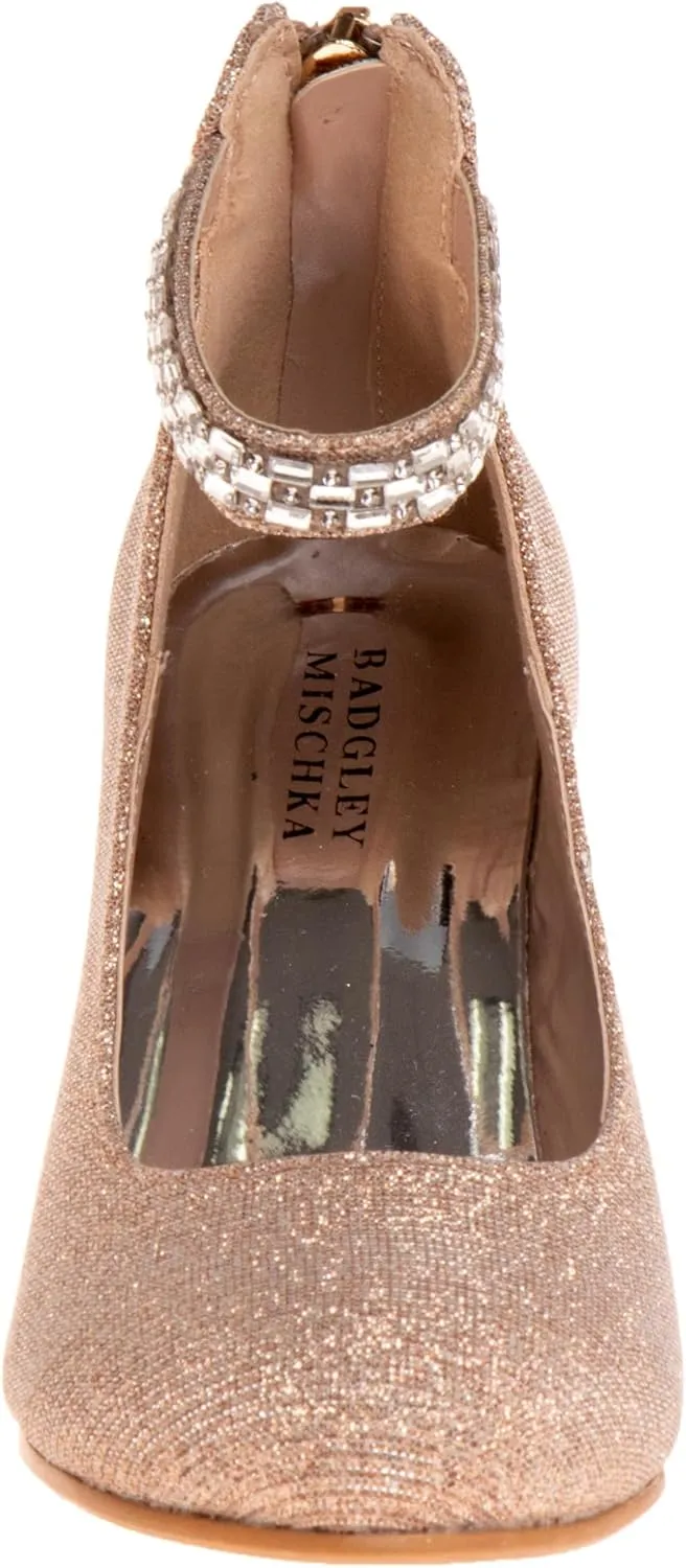 Badgley Mischka Girl's Ankle Strap Dress Pumps (Big Kid)