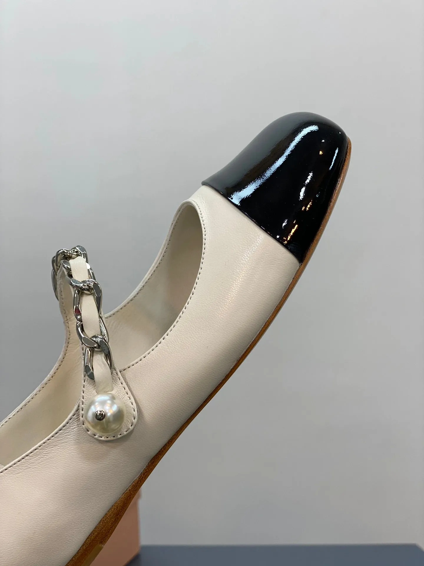 Beige and Black Ballerina