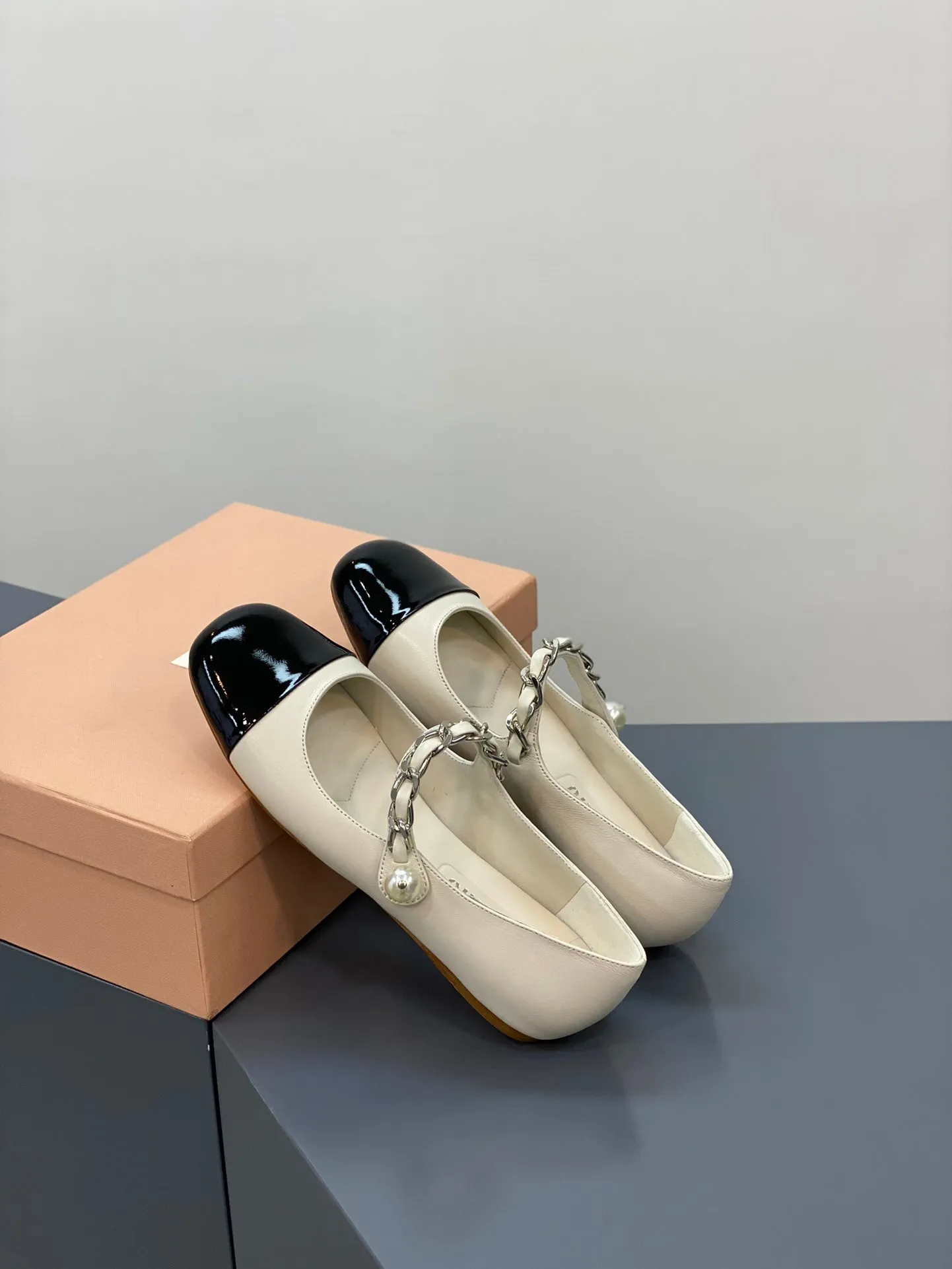 Beige and Black Ballerina