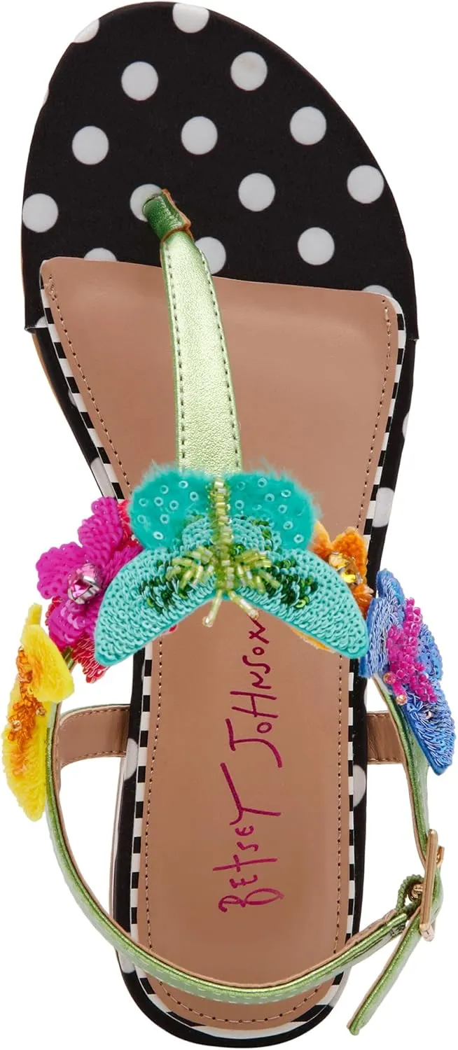 Betsey Johnson Women's Halie Flat Sandal