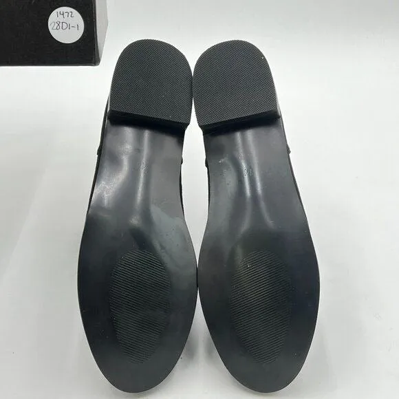 Black Suede Round Toe Low Block Heel Boots Elastic Pull On Ankle Booties