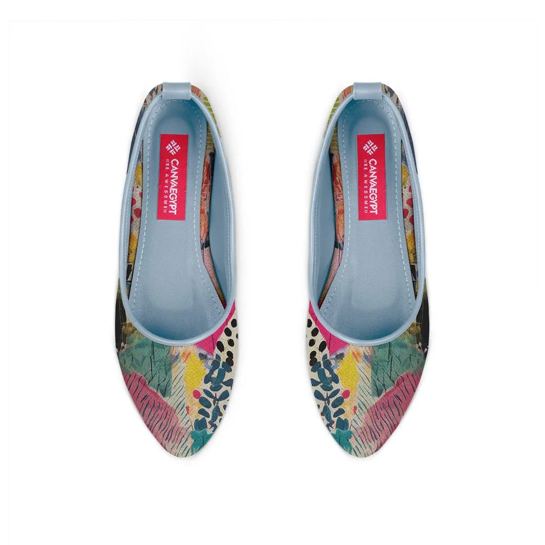 Blue Round Toe Shoe Dye