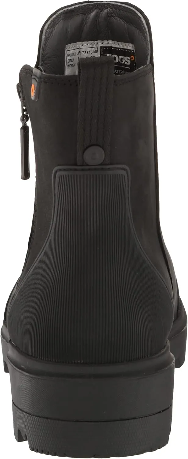 BOGS Women's Holly Zip Leather Boot Rain
