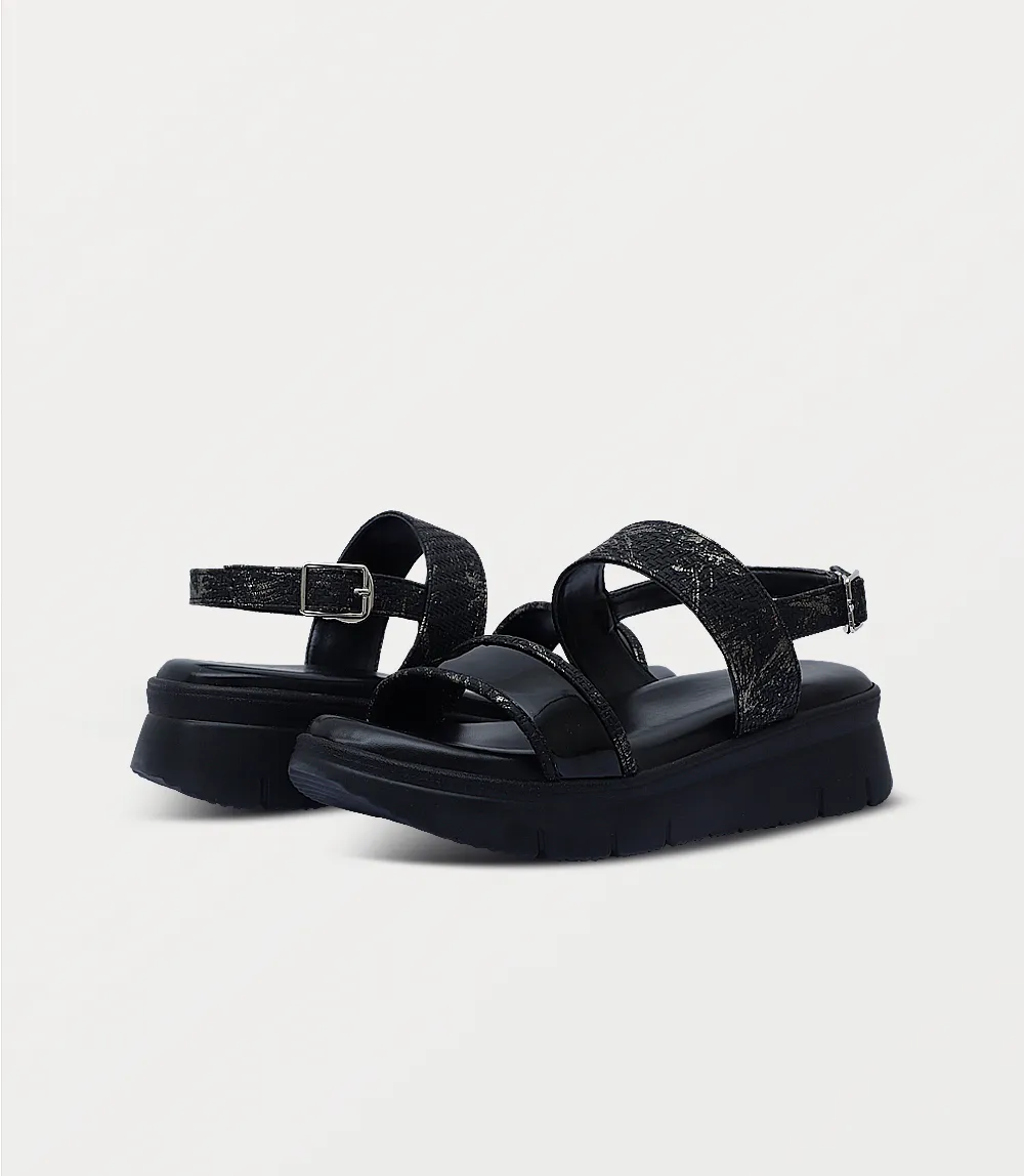 BW10326-BLACK-Women Comfort Sandal