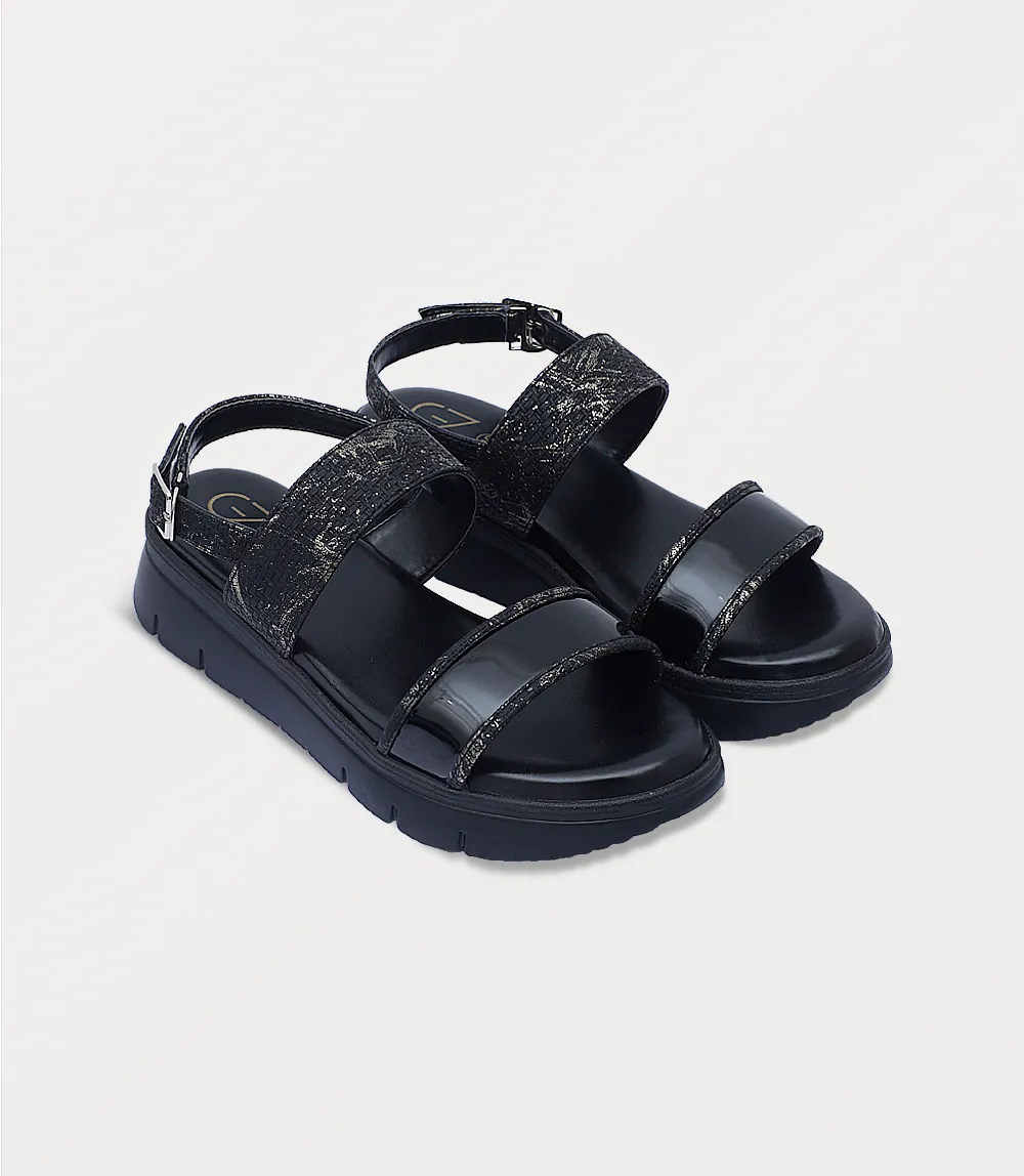 BW10326-BLACK-Women Comfort Sandal