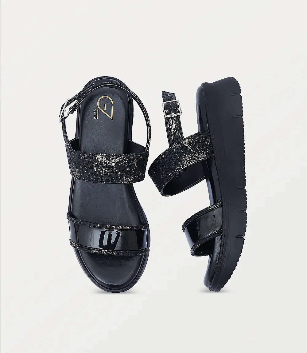 BW10326-BLACK-Women Comfort Sandal