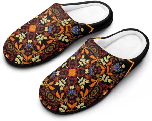 Cactus Clog Slippers For Men Non-Slip Warm House Slippers Women's Cotton Slippers Bedroom Slip-On Shoes Indoor Outdoor