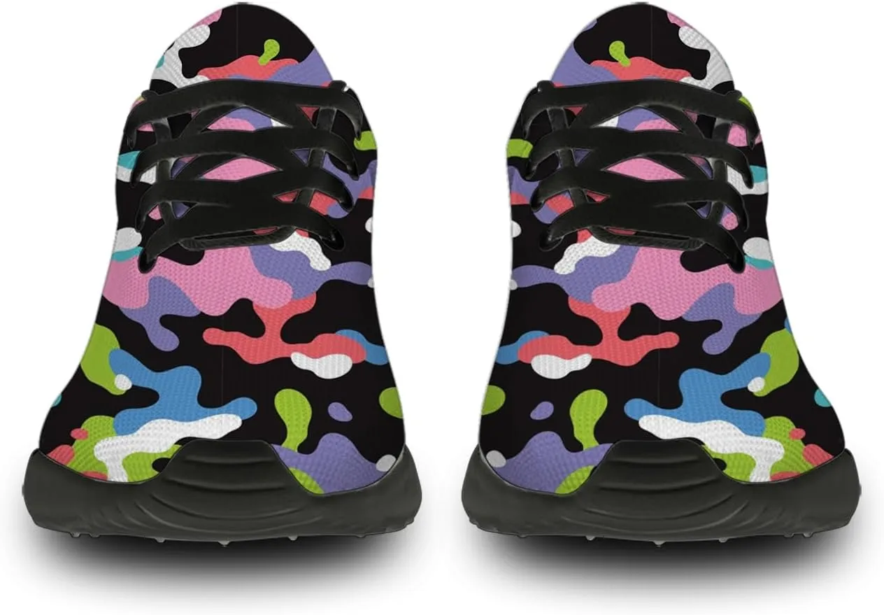 Camouflage Print Shoes for Men Women Running Comfortable Lightweight Tennis Walking Sneakers