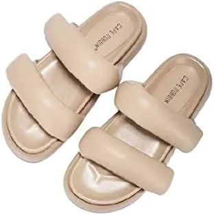 Cape Robbin Women's Puffy Comfort Flat Sandals