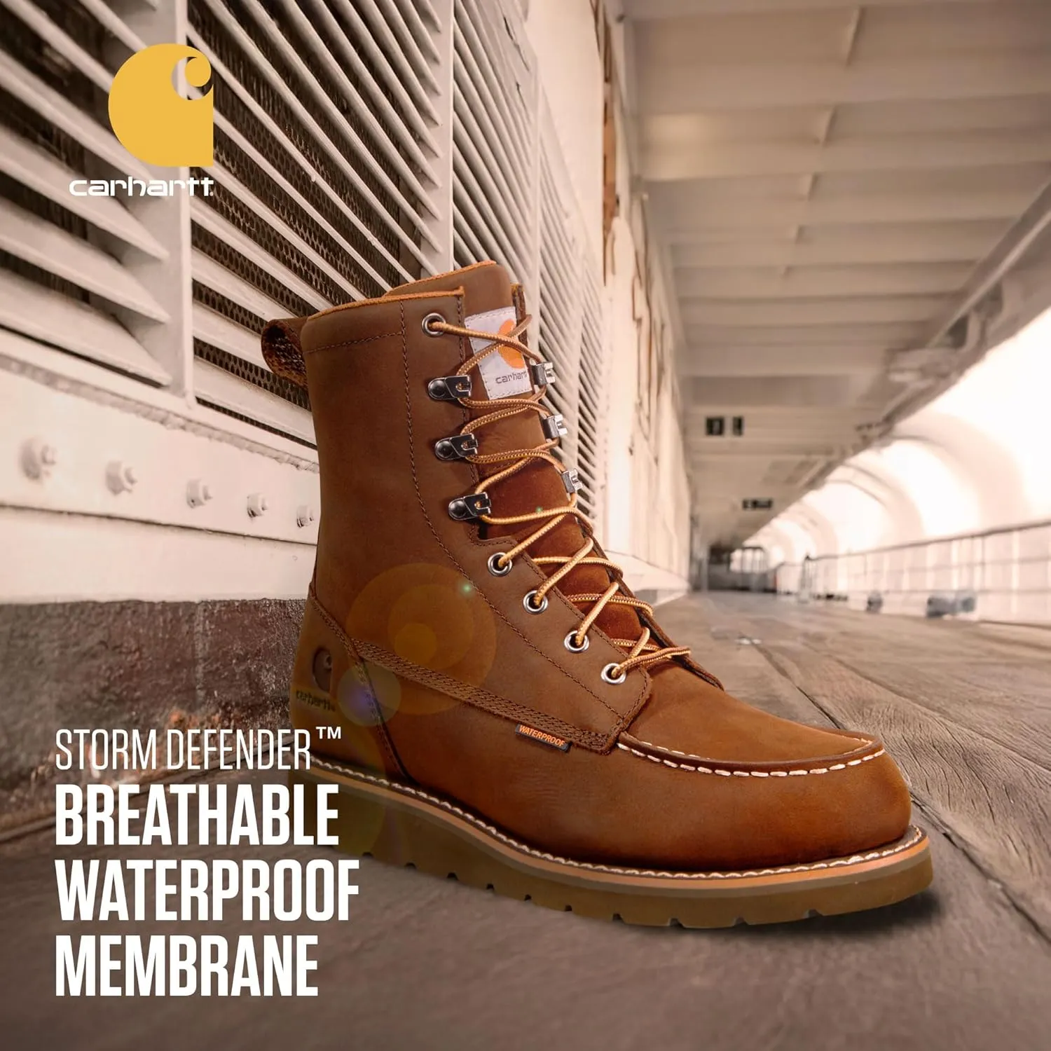 Carhartt Men's Waterproof 8" Moc Soft Toe Wedge Boot
