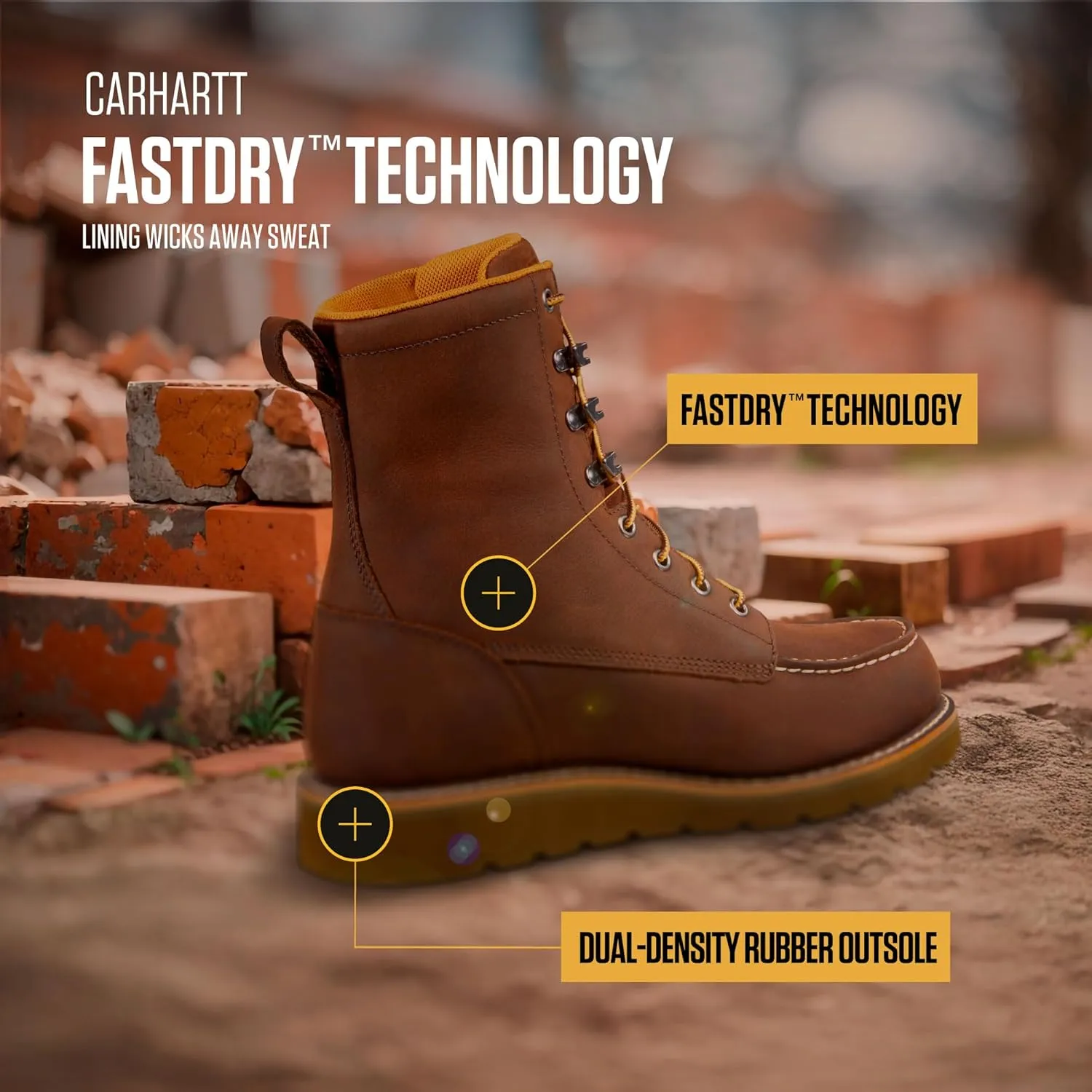 Carhartt Men's Waterproof 8" Moc Soft Toe Wedge Boot