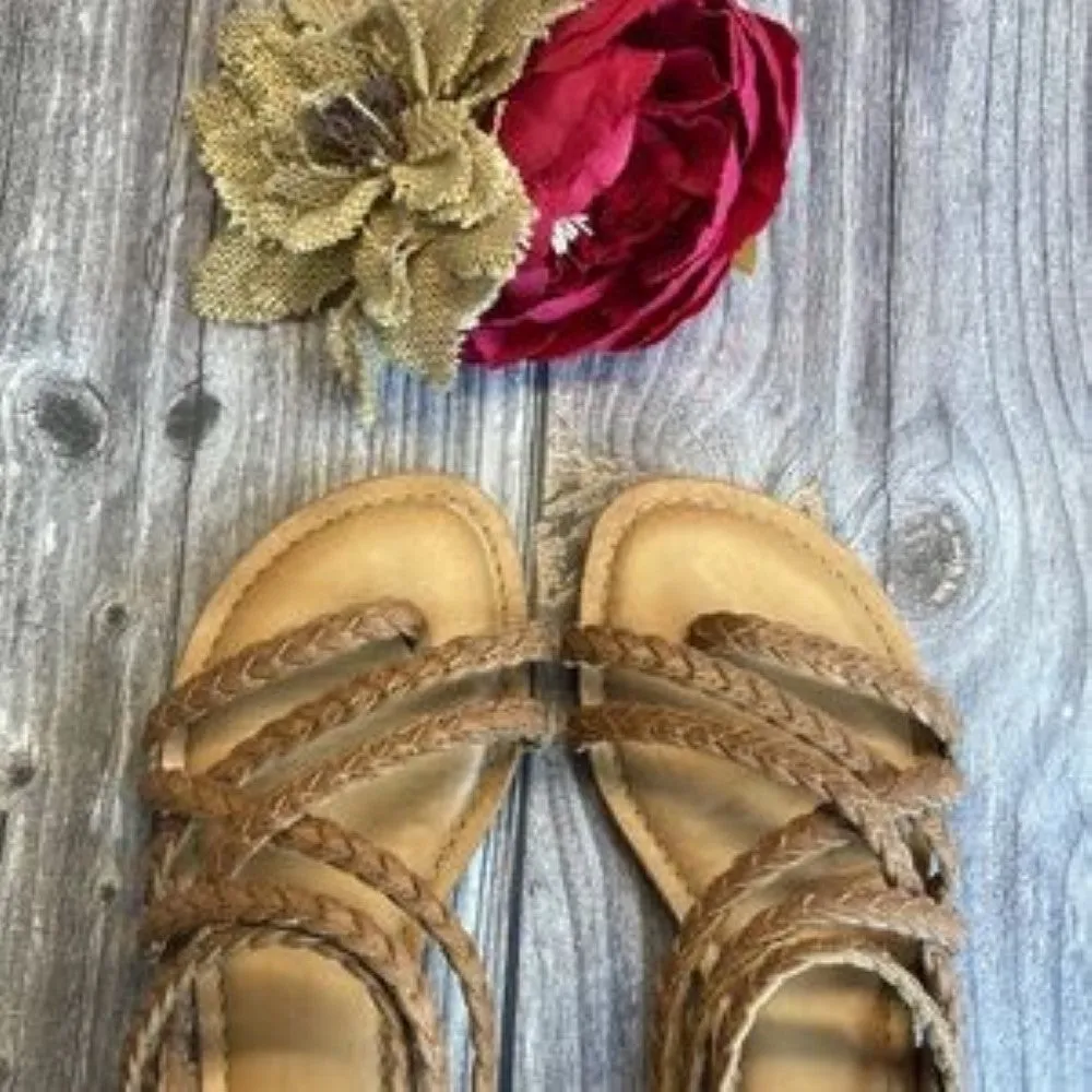 CARLOS Amara Brown Strappy Sandals