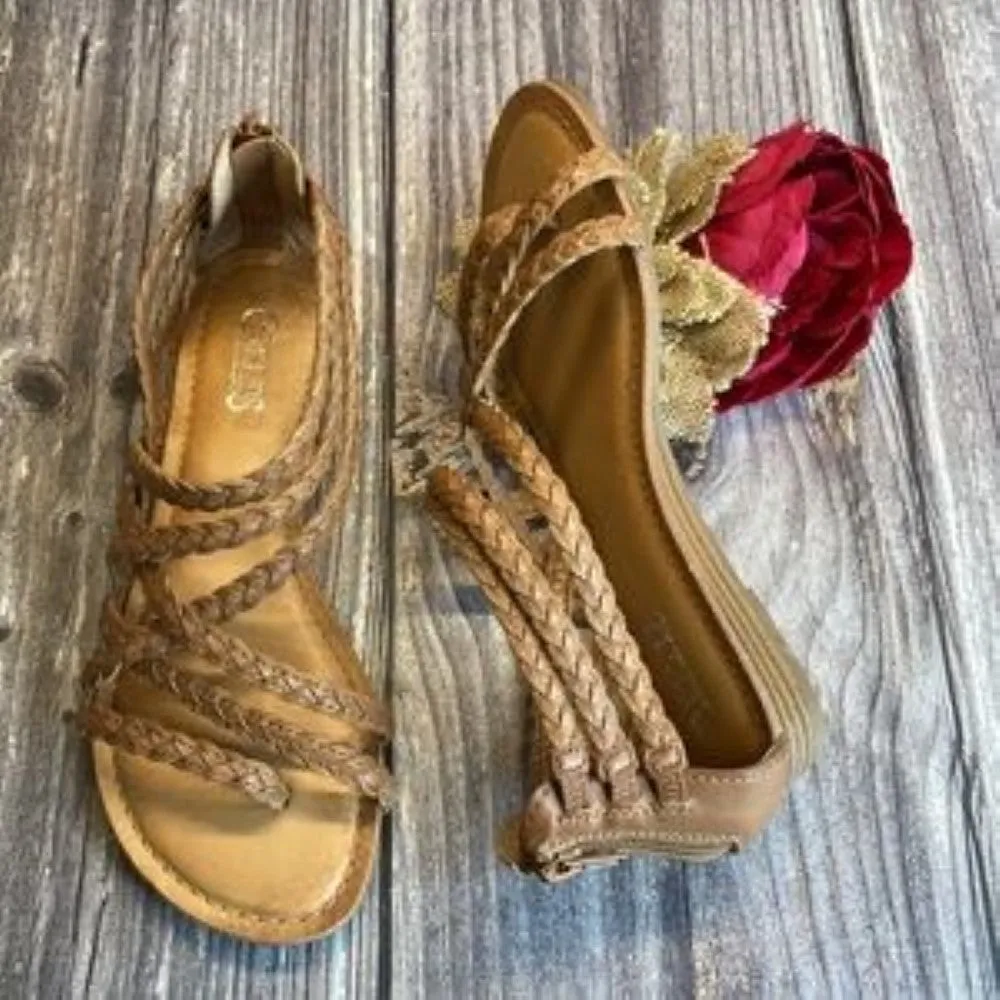CARLOS Amara Brown Strappy Sandals
