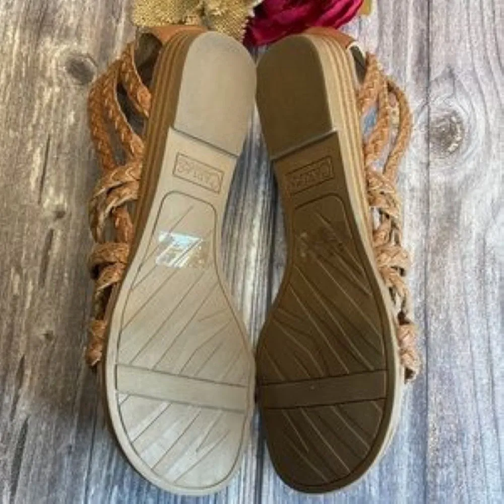 CARLOS Amara Brown Strappy Sandals