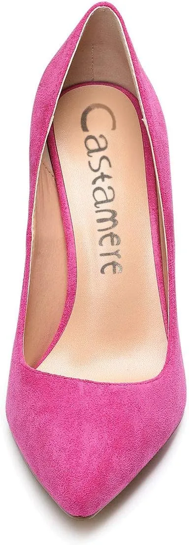 Castamere Womens High Block Heels Pointed Toe Slip-on Pumps 10CM