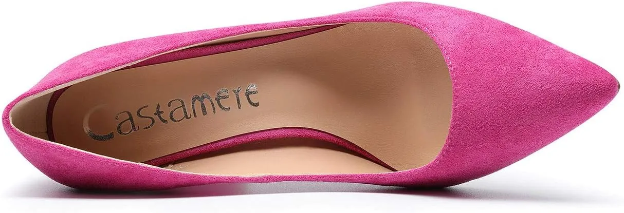 Castamere Womens High Block Heels Pointed Toe Slip-on Pumps 10CM