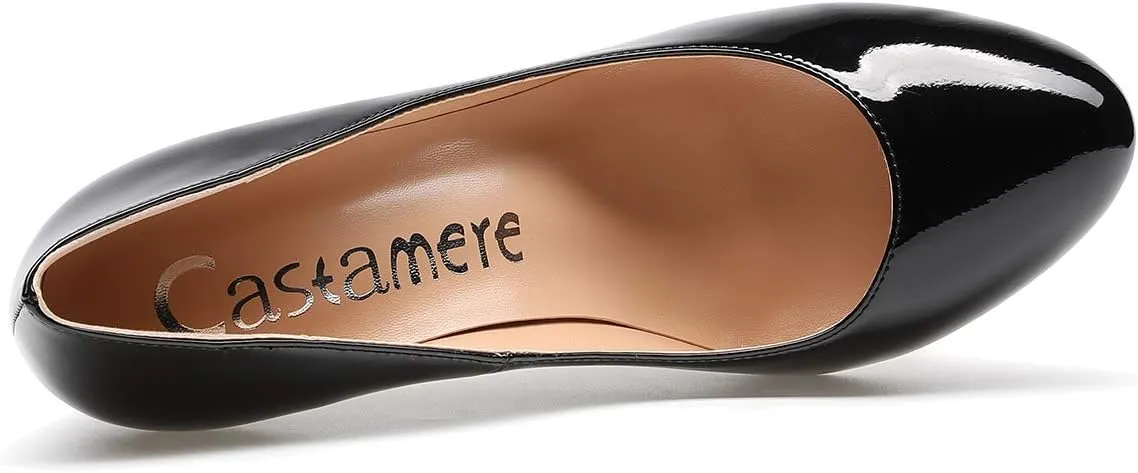 Castamere Womens High Heels Round Toe Slip-On Pumps Stilettos 10CM