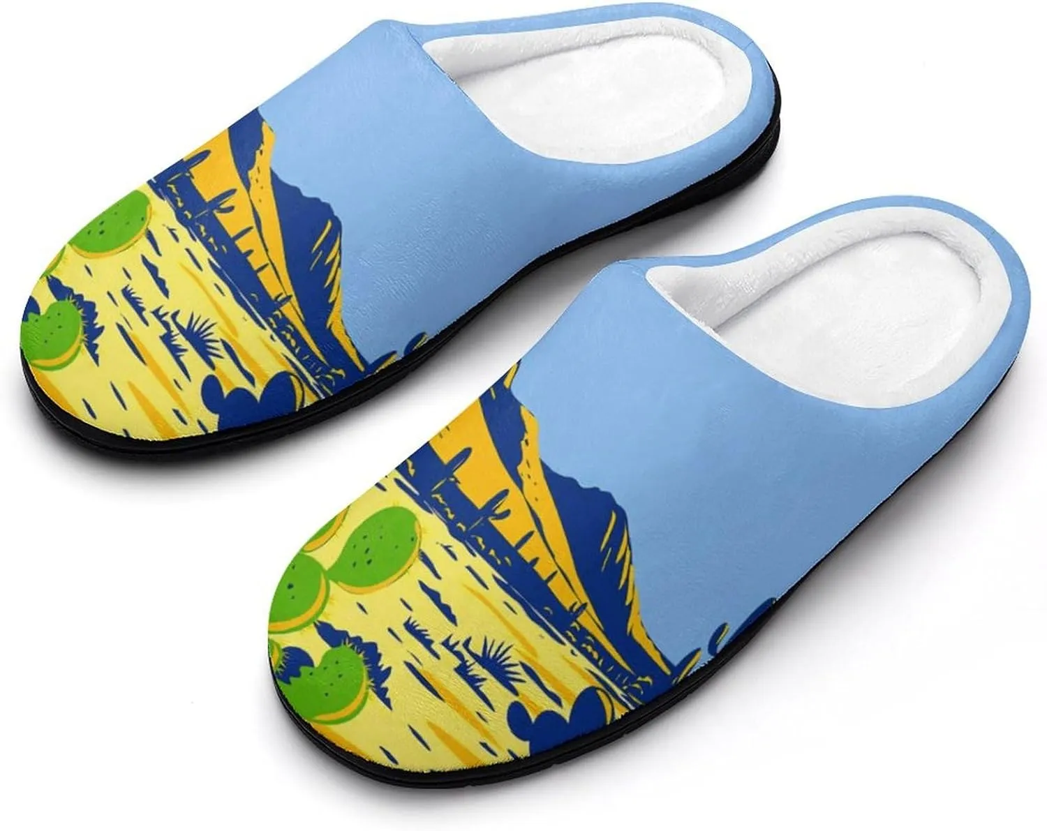 Christmas House Slippers For Woman Mens Memory Foam Bedroom Slippers Indoor Outdoor Slip-On Shoes Funny Fall Slippers