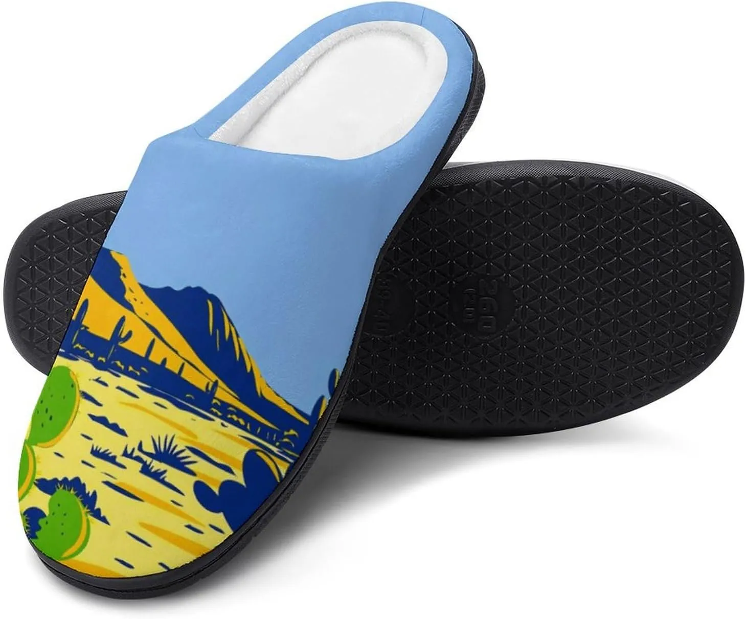 Christmas House Slippers For Woman Mens Memory Foam Bedroom Slippers Indoor Outdoor Slip-On Shoes Funny Fall Slippers