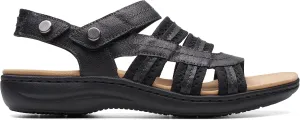 Clarks Women's Laurieann Erin Flat Sandal, Black Combi, 9 Wide