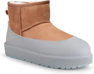 Compatible with UGG Boot, Waterproof Silicone Rubber Shoe Covers, Reusable Upgraded Overshoes, Non-Slip Washable for Women, Men (L (Men 9-11), Clear)