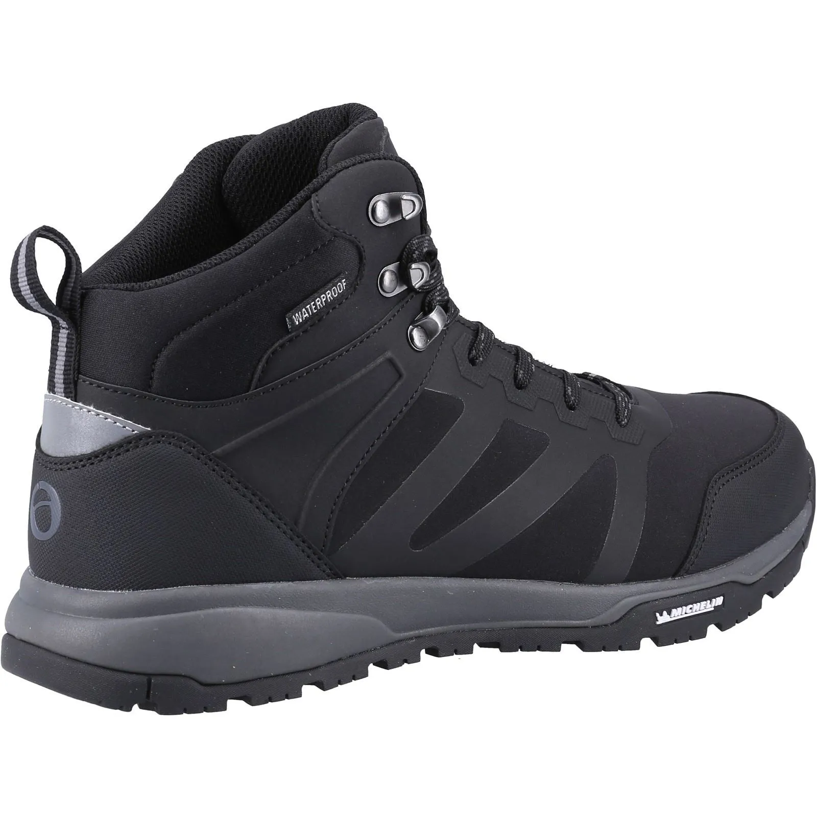 Cotswold Kingham Mid Recycled Plastic Synthetic Pu Men's Black Hiking Boots
