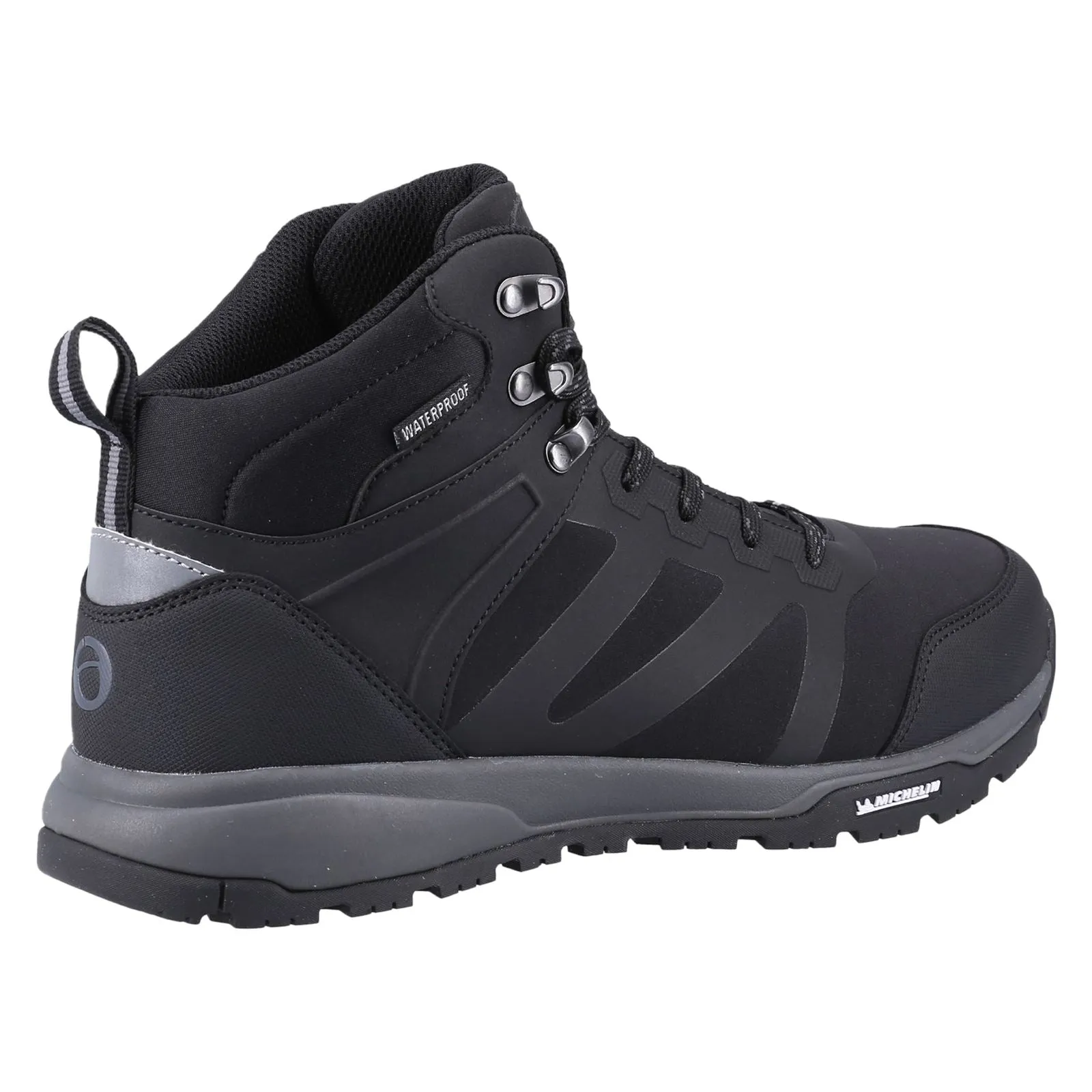 Cotswold Kingham Mid Recycled Plastic Synthetic Pu Men's Black Hiking Boots
