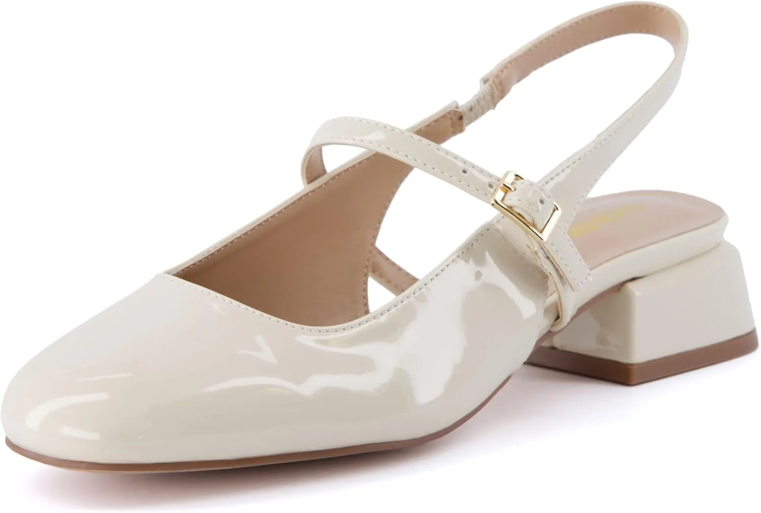 CUSHIONAIRE Women's Gogo Round Toe Mary Jane Dress Shoe  Memory Foam, Wide Widths Available