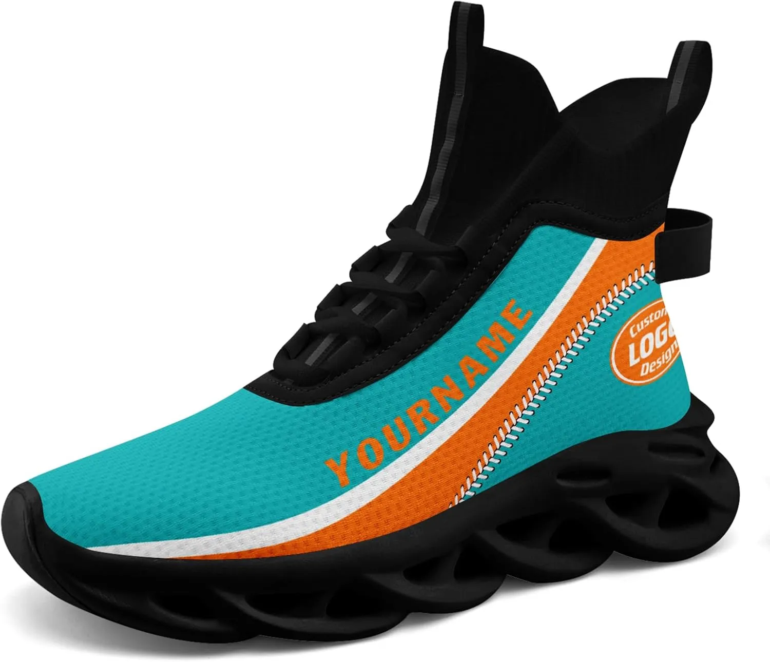 Custom Men Athletic Walking Running Tennis Shoes Fashion Women Hightop Breathable Lightweight Sneaker Unisex Baseball Shoes