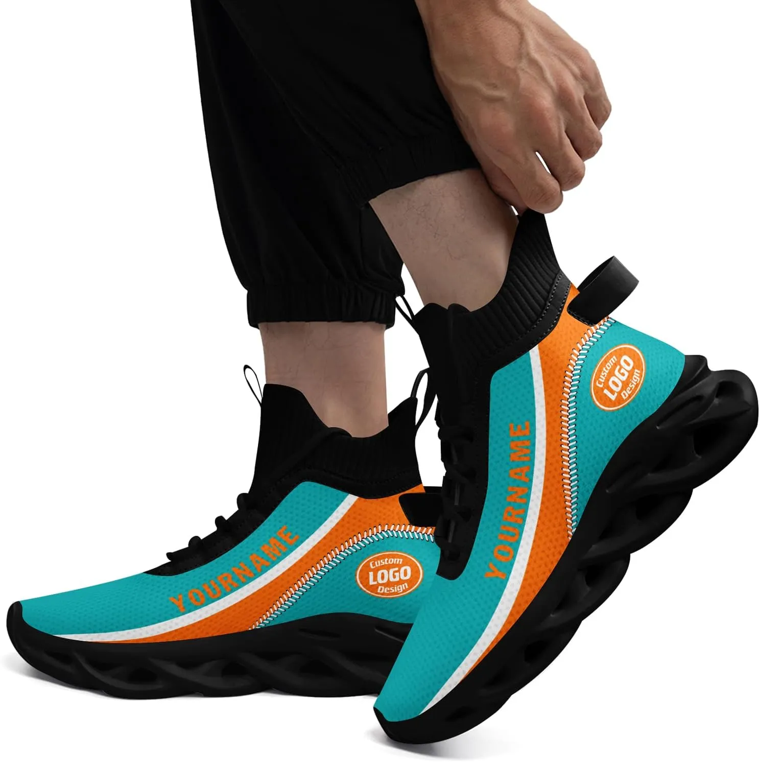 Custom Men Athletic Walking Running Tennis Shoes Fashion Women Hightop Breathable Lightweight Sneaker Unisex Baseball Shoes