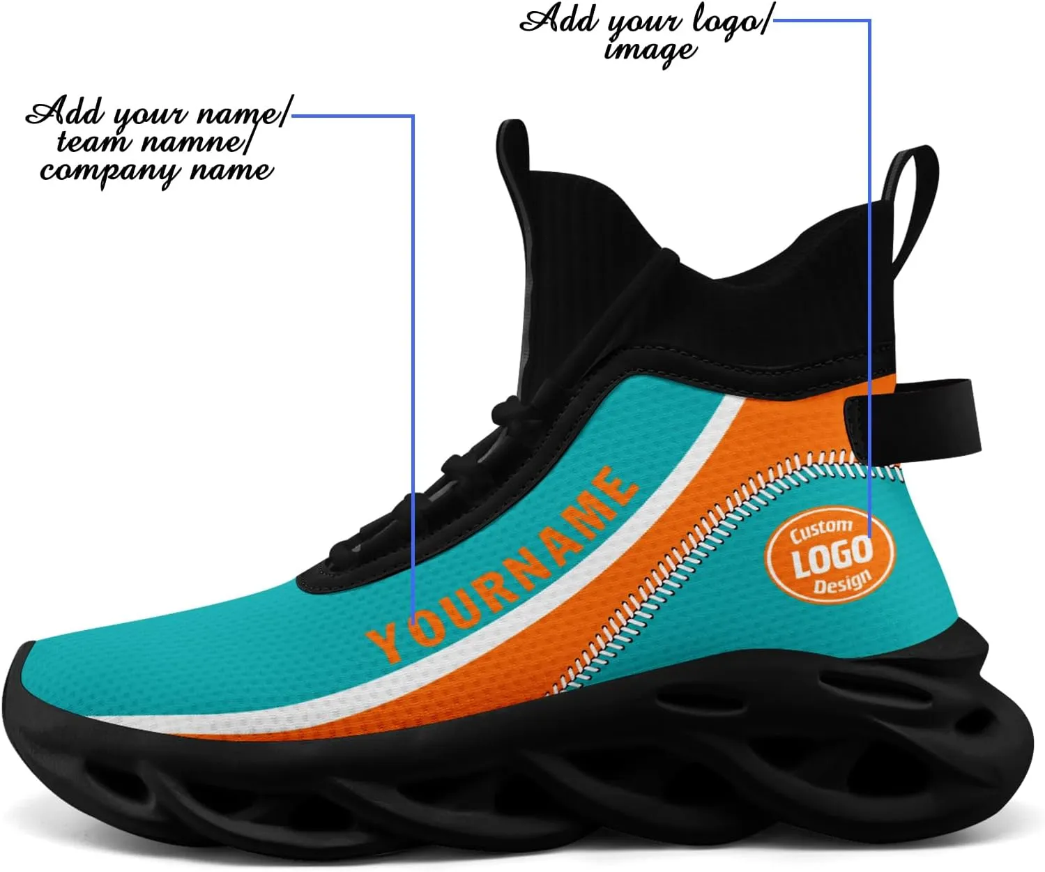 Custom Men Athletic Walking Running Tennis Shoes Fashion Women Hightop Breathable Lightweight Sneaker Unisex Baseball Shoes
