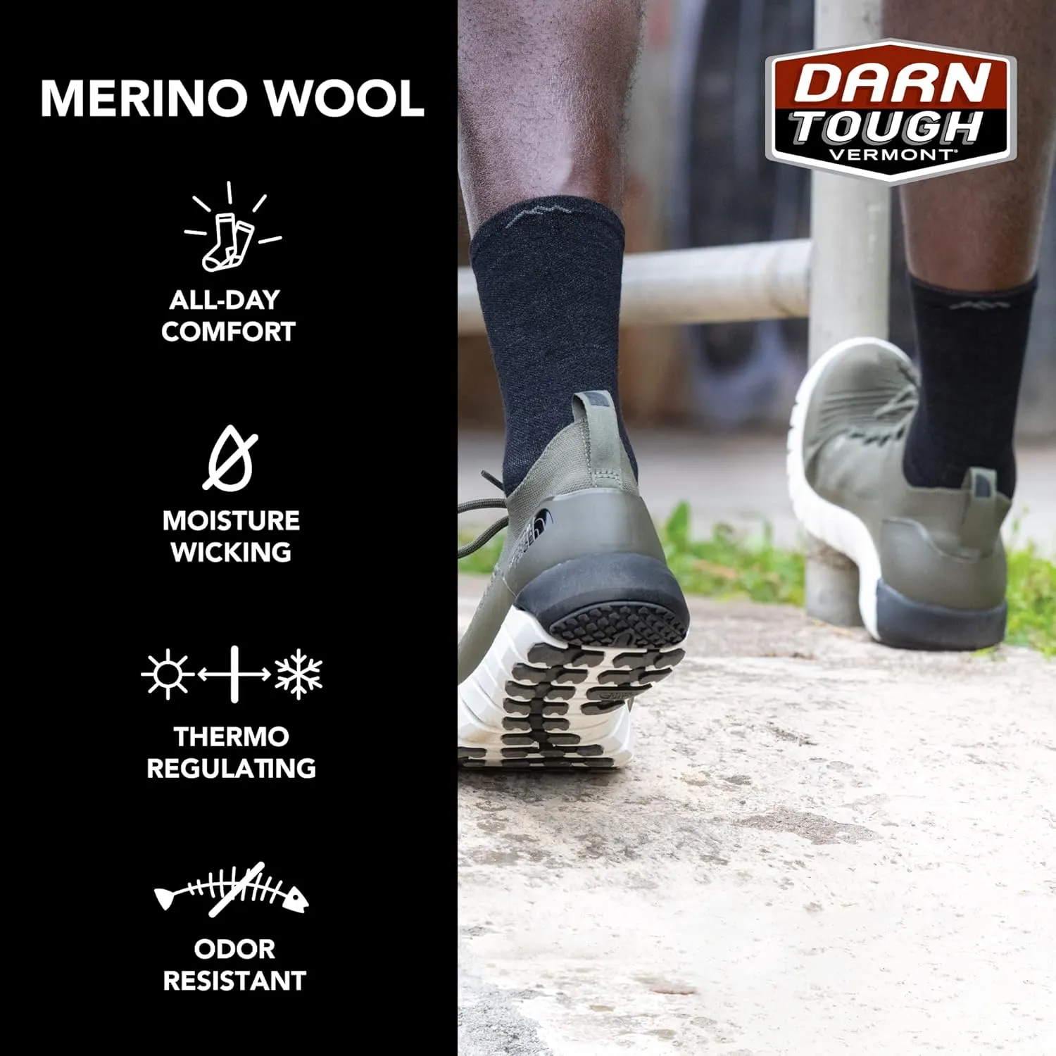 Darn Tough Men's Grit Micro Crew Ultra-Lightweight Sock (Style 1061)