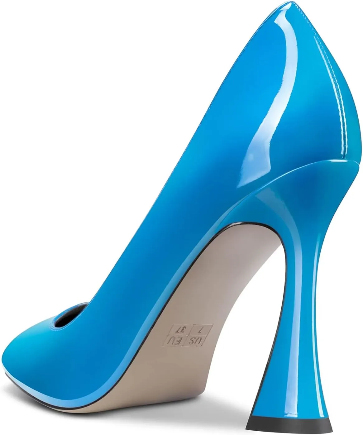 DearOnly Women Chunky Block High Heel Pointed Toe Pumps Slip-on Wedding Dress Basic Classic 3.9 Inches Heels