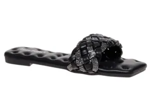 Dreamy Flat Bling Sandal_Black Combo