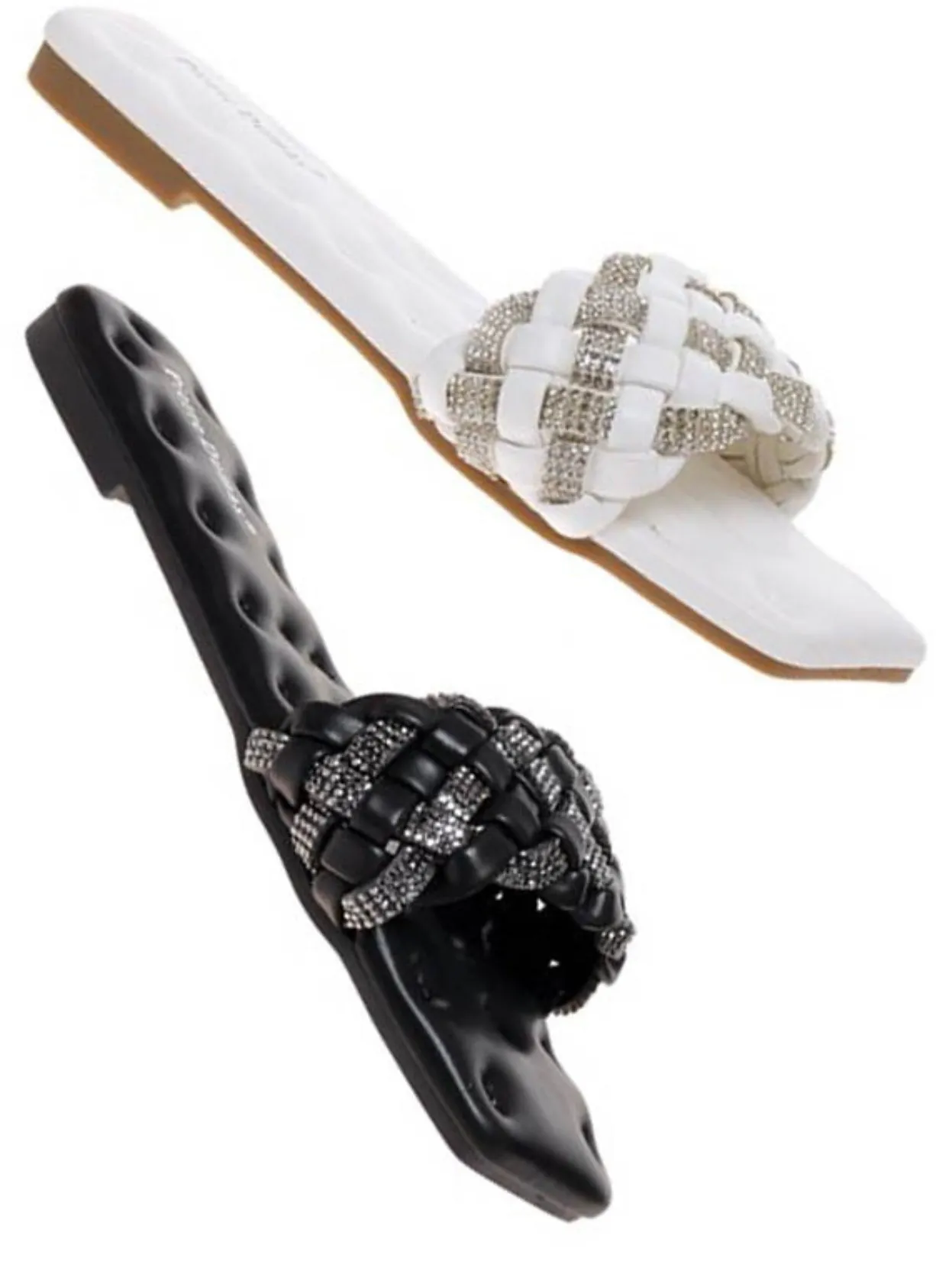 Dreamy Flat Bling Sandal_Black Combo