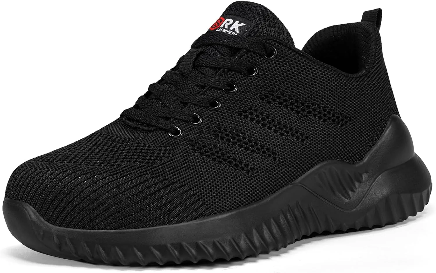 DYKHMILY Steel Toe Shoes for Men Lightweight Work Shoes Comfortable Safety Shoes Air Cushion Construction Shoes