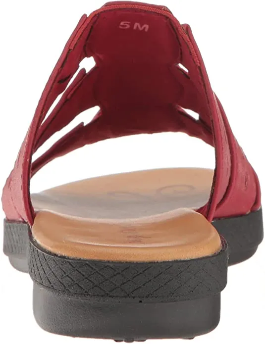 Easy Street Women's Nori Flat Sandal, Red, 8 N US