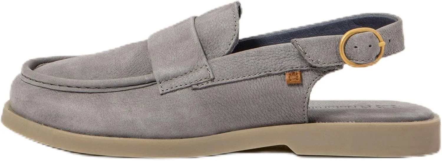 El Naturalista Women Open-Back Flat Sandal, Denim, 41 EU Weit
