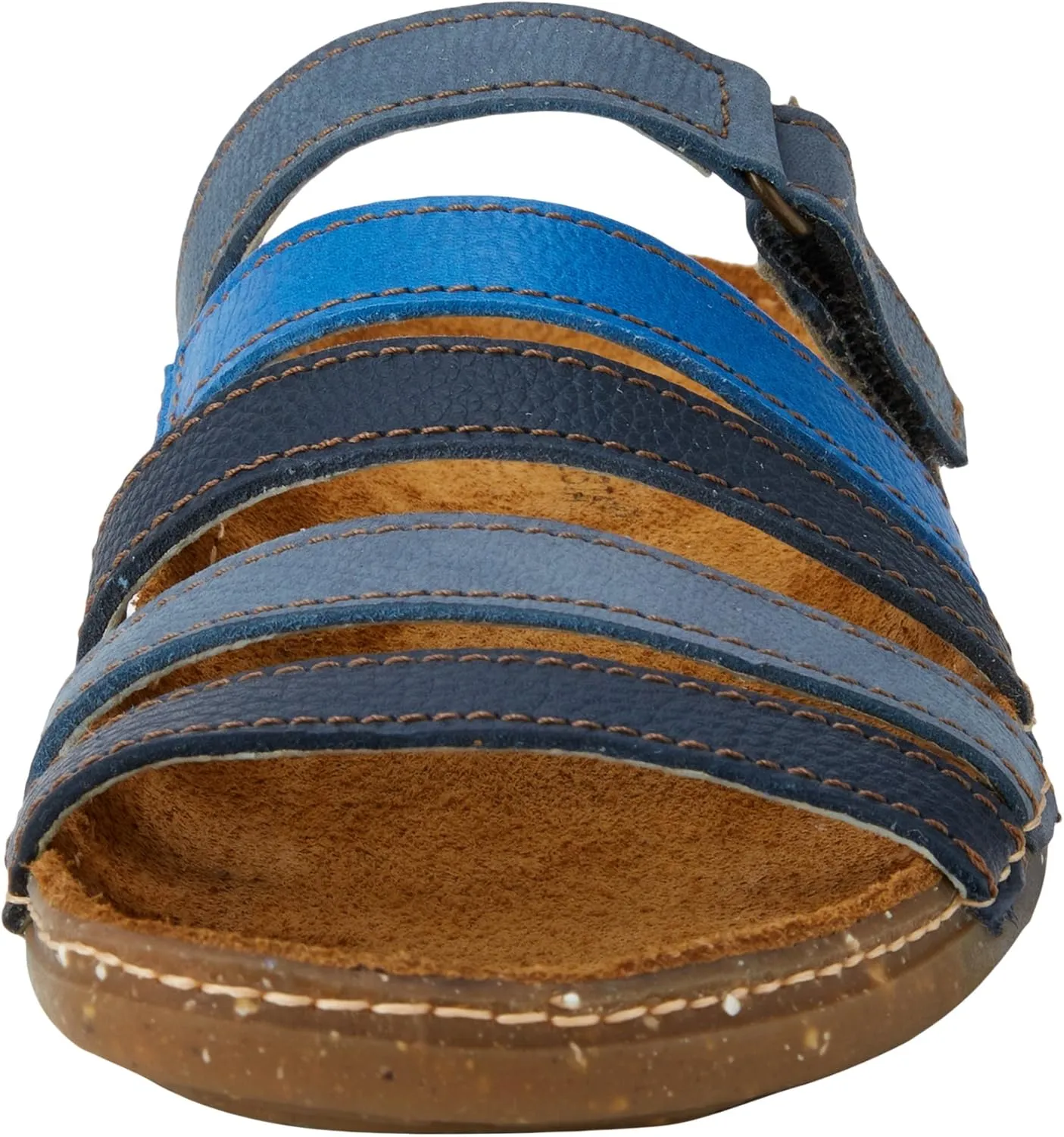 El Naturalista Women's N327 Multi Leather Blue Mixed/Torcal Flat Sandal