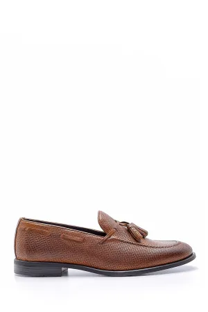 Erkek Deri Baskılı Loafer
