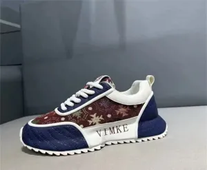 Fashionable, Lightweight, Comfortable Niche Brand Men's Breathable Thick Sole Chunky Sneakers, Casual Elevator Sneakers